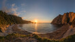 © Cavan Images - Sunset on the Asturias coast of Playa del Silencio Spain