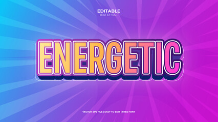 Poster - Energetic Modern editable text effect in background. Suitable for tourism promotional banner, brochure template etc.. Typhography logo