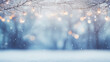 Leinwandbild Motiv Illumination and snow blurred background
