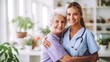 Compassionate Nurse Caring for the Elderly