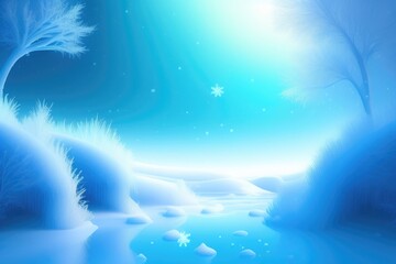 Aufkleber - Beautiful abstract winter snow background. AI generated.
