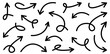 © Bespana - Elegant sketch curved  arrows set for business plan, presentation and education. Sign, Symbol, Hand drawn arrow collection