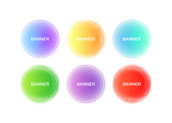 Wall Mural - Blank banner icons. Flat, color, banner icons. Vector icons