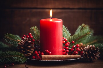 Christmas candles. Merry christmas and happy new year concept