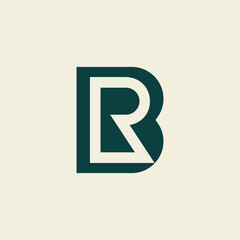Fototapete - Letter BR or RB logo