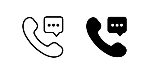 Poster - Contact us icon set. Web icons , call phone speech bubble talk icon symbol. chat, message, website, icon - client or customer service support icons 