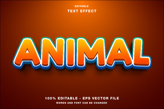 Animal Editable Text Effect