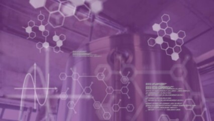 animation of molecular structures and programming language over storage tank