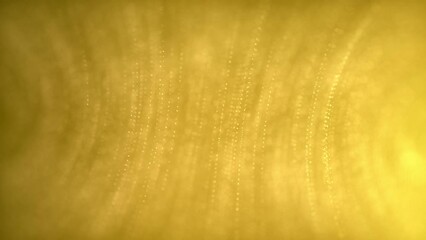 Wall Mural - Beautiful golden particles shining wave and light on gradian abstract background.