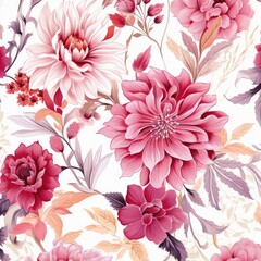  pattern with pink flowers