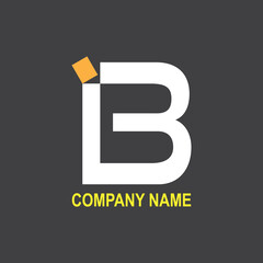 Fototapete - B Logo. CMYK color mode. Editable color. Free font used. Vector EPS file.