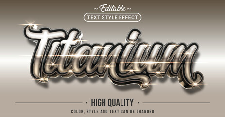 Poster - Editable text style effect - Titanium text style theme.