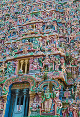  Temple view of sarangapani temple, Kumbakonam, Tamil Nadu, India