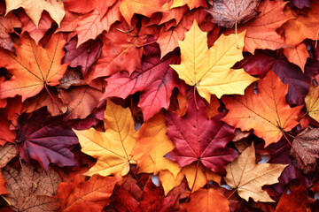 Wall Mural - colorful maple leaves in autumn