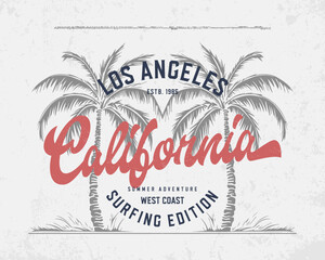 Wall Mural - California typography. Bold Script Font. Hand-drawn Lettering. T-shirt design. Vector

