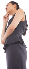 Poster - Digital png photo of biracial businesswoman on transparent background