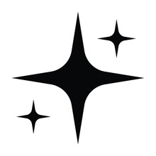 Sparkle Shine Icon Symbol Vector. On White Background