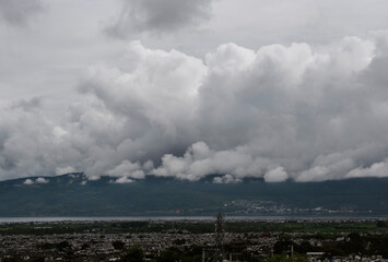 Canvas Print - clouds over the mountains