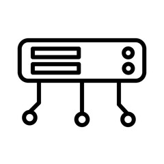 Sticker - Cloud Server Web Outline Icon