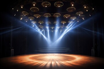 Poster - show art sco spotlight design entertainment festival blue devices stage party free background smoke beautif club bright theatre stage light pop rock concert lighting night colours event scene lights