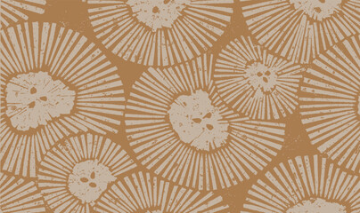 Wall Mural - Gold Abstract Organic Pattern. Leaves, Flowers Lines with Brush Strokes. Modern Printable Background Ornament. Abstract Organic Shape. Grounge Texture Walpaper. Leaf, Flowers Textile Background.