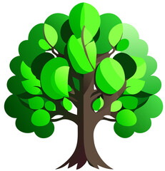 Wall Mural - tree with leaves clipart