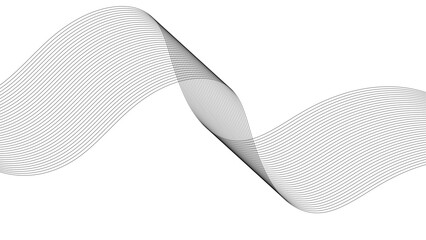 	
Technology abstract lines on white background. Undulate Grey Wave Swirl, frequency sound wave, twisted curve lines with blend effect.	
