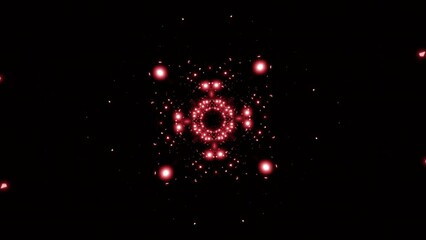 Aufkleber - Space cyber tunnel with glowing dots. Design. Cosmic pattern with glowing dots in tunnel. Tunnel with shimmering moving pattern of glowing dots in spaceship