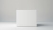 © Polina - White box 3d mockup on the white background.