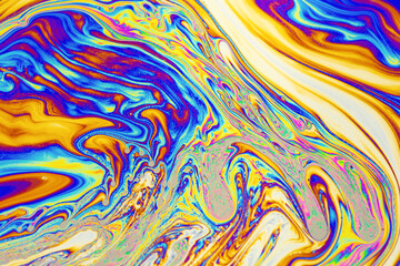 Wall Mural - psychedelic multicolored background abstract. rainbow colors. patterns background. photo macro shot 