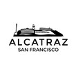 alcatraz prison simple vector logo