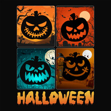 Halloween Pumpkin T Shirt, Horror Spooky Vector Illustration