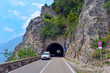 Strassentunnel auf der SS45bis zwischen Riva del Garda und Limone sul Garda am Gardasee (Italien)  