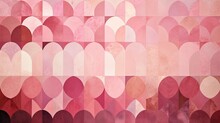Pink Pattern Background With Lines And Circles