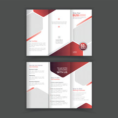 Sticker - Modern trifold Leaflet Brochure Flyer report template vector minimal flat design set, abstract three fold presentation layout templates a4 size