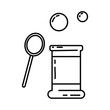 Isolated flat bubble maker toy sketch icon Vector
