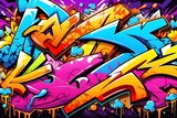 Fototapeta Młodzieżowe - Graffiti Wallpaper, Graffiti Background, Graffiti Pattern, Street art background, graffiti art, graffiti Design, Graffiti Paint, AI Generative
