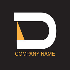 Fototapete - D Logo. CMYK color mode.Free font used.Vector EPS file.