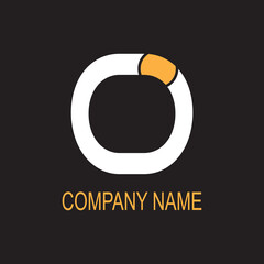 Fototapete - Letter O Logo. CMYK color mode. Editable color. Free font used. Vector EPS file.