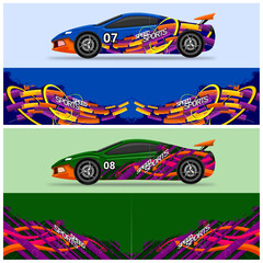 Wall Mural - Abstract design blocks and arrows for car stickers