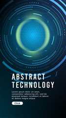 Leinwandbilder - Hi-tech digital technology futuristic circuit digital. Abstract futuristic curve digital line design.Modern futuristic design.Digital landscape pattern technology.Vector illustration.