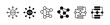 © Vilogsign - Algorithm icons set. Technology information icon symbol in thin line and flat style for apps and websites. Vector illustration