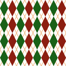Checkered Zigzag Gingham. Seamless Dagger Pattern Vector Background Green Red Pattern For Plaid Fabric Decoration
