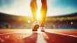 © kyo - スタートラインに向かって挑戦する人の足 Feet heading to the start line for the challenge