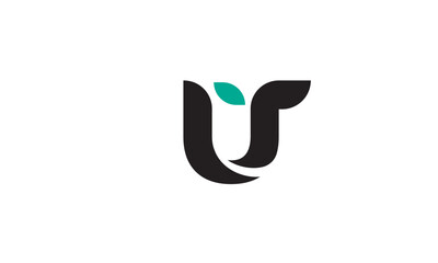 Sticker - monogram letter UT logo design . Letter UT initials logo . Letter UT logo design template	