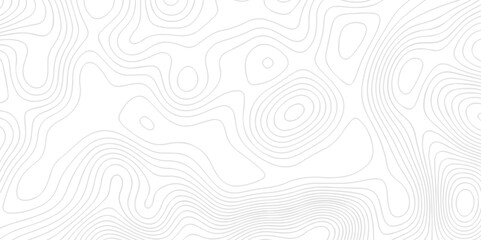 Topographic map background geographic line map with seamless ornament design. The black on white contours vector topography stylized height of the lines map.