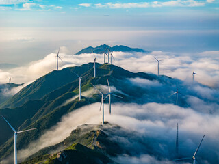wind power cloud sea sunrise