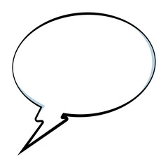 Poster - Isolated empty comic speech bubble chat Vector