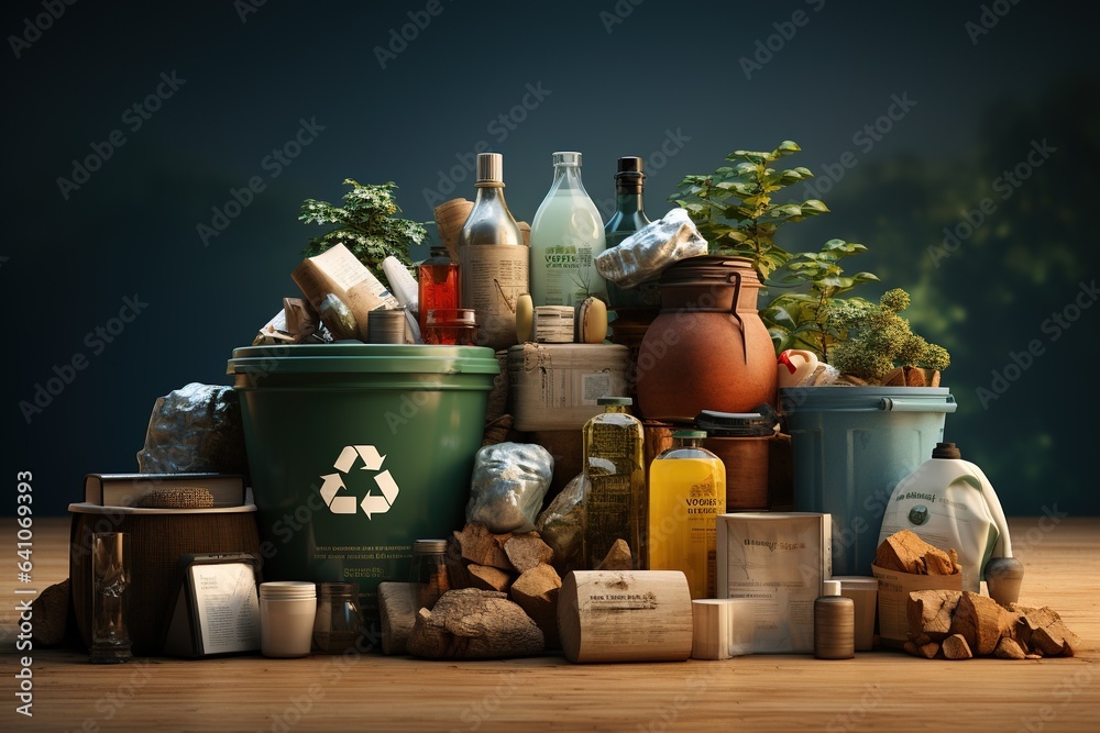 various stages of the recycling process. From collection and sorting to ...