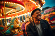 © sam - portrait of happy black man in fairground